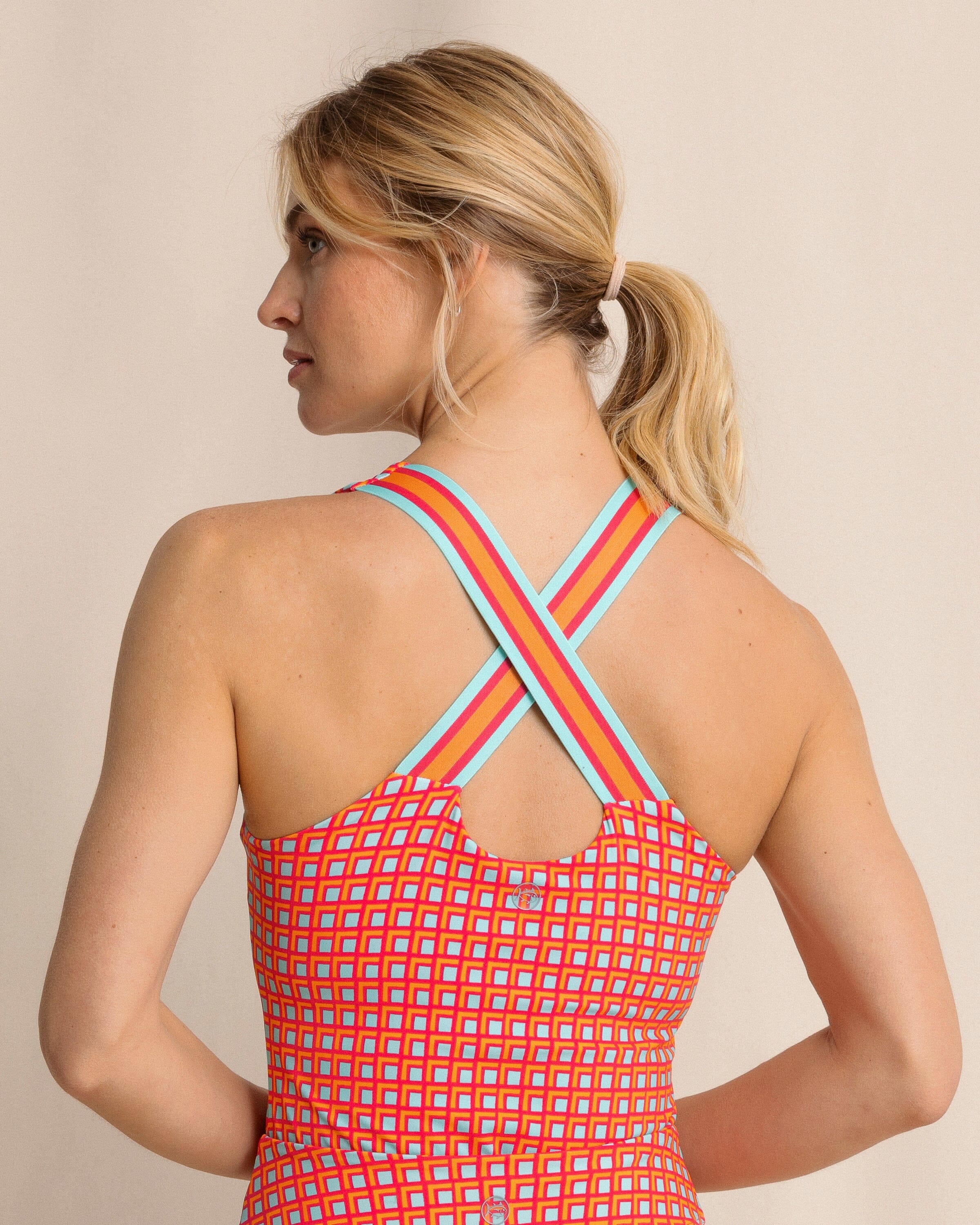 Natalie Printed Cross Back Tank